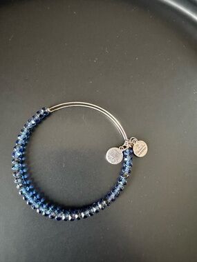 Alex and Ani Bracelet with Cobalt Faceted Beads